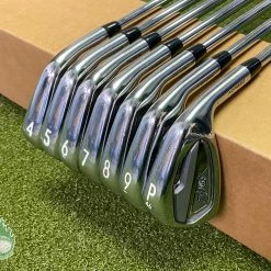 Used RH Titleist T100 Irons 4-PW AMT Tour White S300 Stiff Flex Steel Golf Set