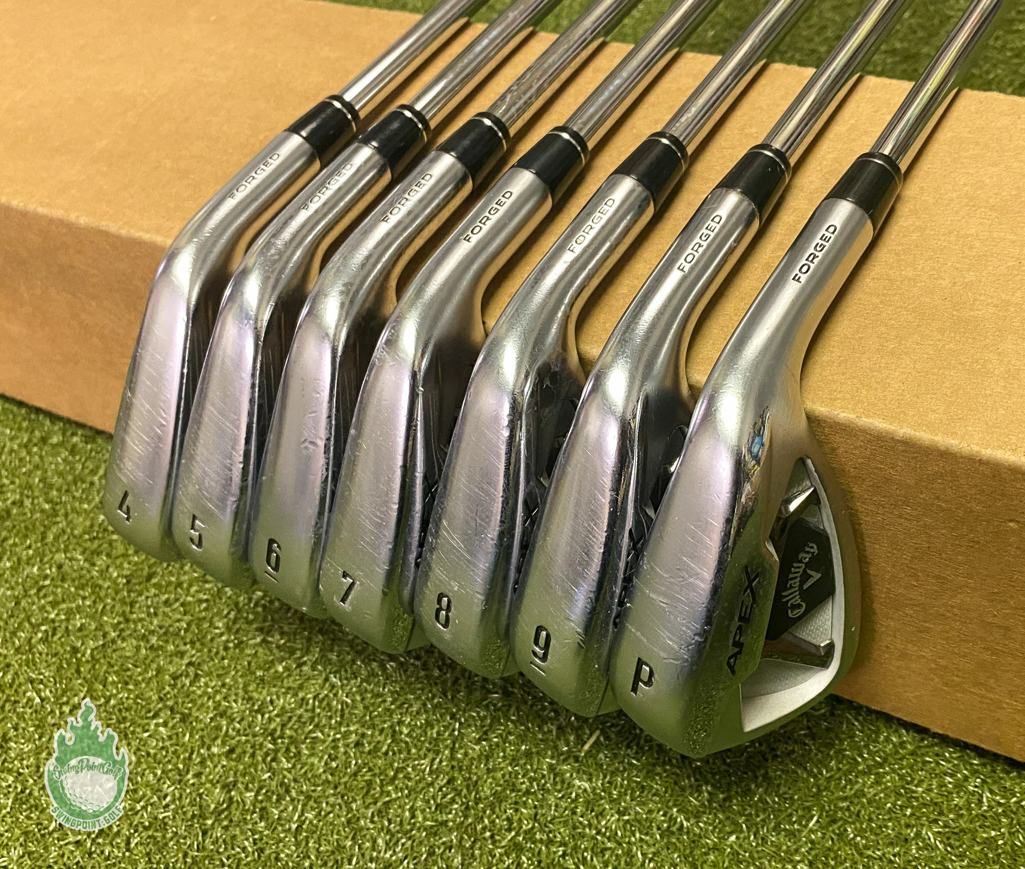 Used Callaway APEX Forged ’21 Irons 4-PW Elevate ETS 95g Stiff Steel Golf Set 3 Used Callaway APEX Forged ’21 Irons 4-PW Elevate ETS 95g Stiff Steel Golf Set