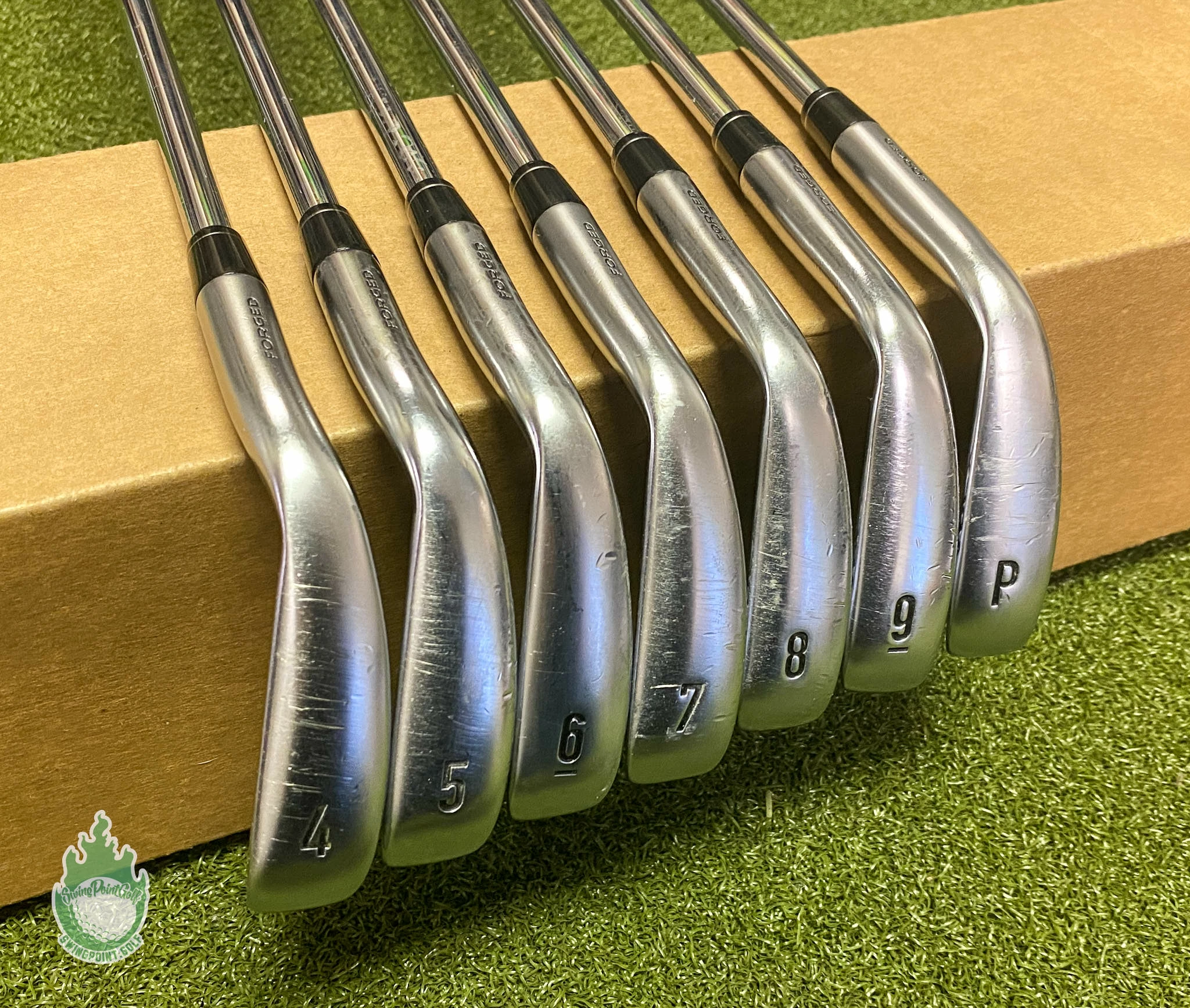 Used Callaway APEX Forged ’21 Irons 4-PW Elevate ETS 95g Stiff Steel Golf Set 4 Used Callaway APEX Forged ’21 Irons 4-PW Elevate ETS 95g Stiff Steel Golf Set - Image 2