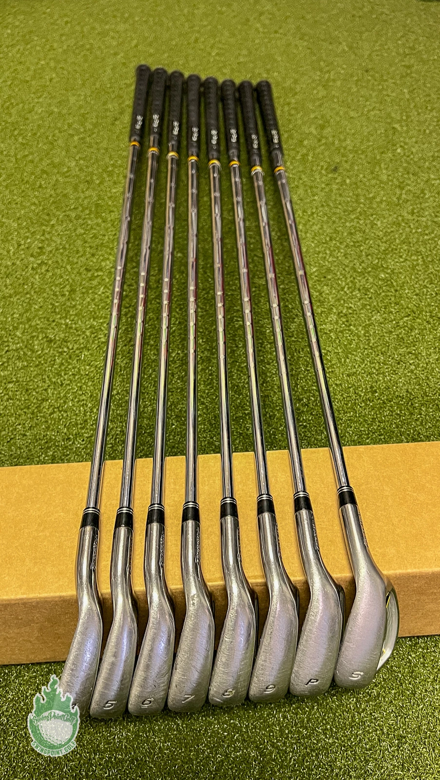 Used Right Handed TaylorMade R7 Irons 4-PW/SW 90g Stiff Steel Golf Club Set 13 Used Right Handed TaylorMade R7 Irons 4-PW/SW 90g Stiff Steel Golf Club Set - Image 11