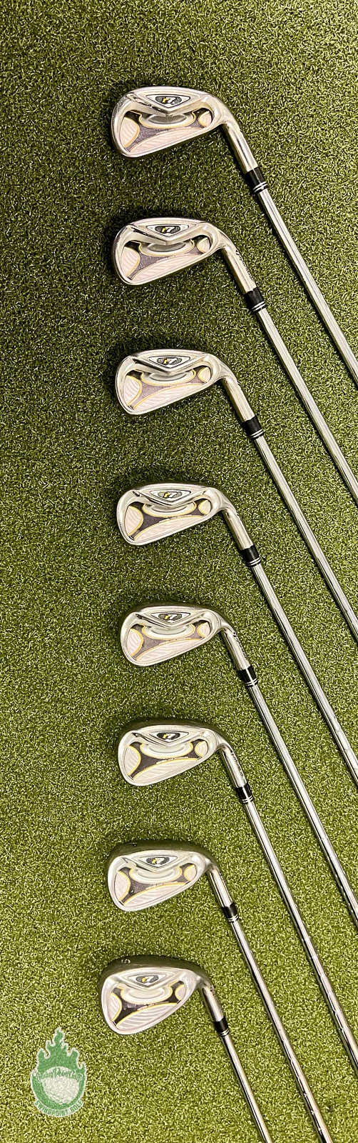 Used Right Handed TaylorMade R7 Irons 4-PW/SW 90g Stiff Steel Golf Club Set 9 Used Right Handed TaylorMade R7 Irons 4-PW/SW 90g Stiff Steel Golf Club Set - Image 7
