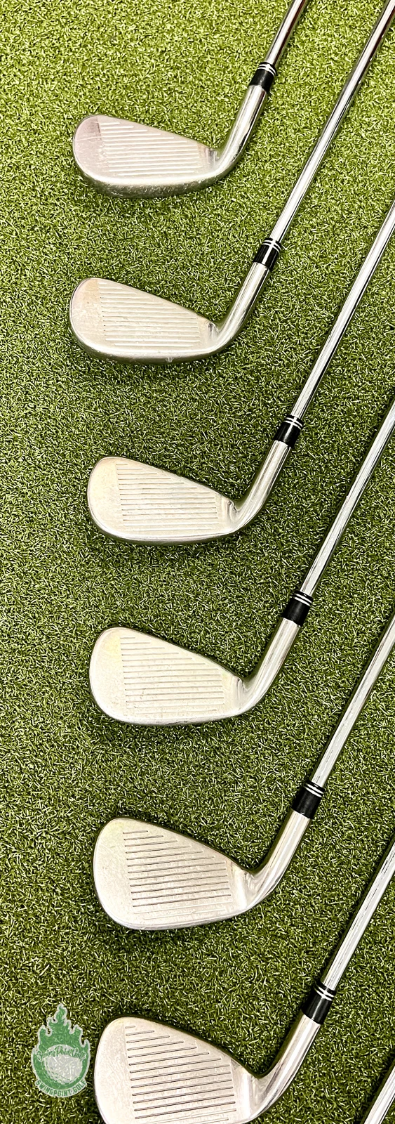 Used Right Handed TaylorMade R7 Irons 4-PW/SW 90g Stiff Steel Golf Club Set 7 Used Right Handed TaylorMade R7 Irons 4-PW/SW 90g Stiff Steel Golf Club Set - Image 5