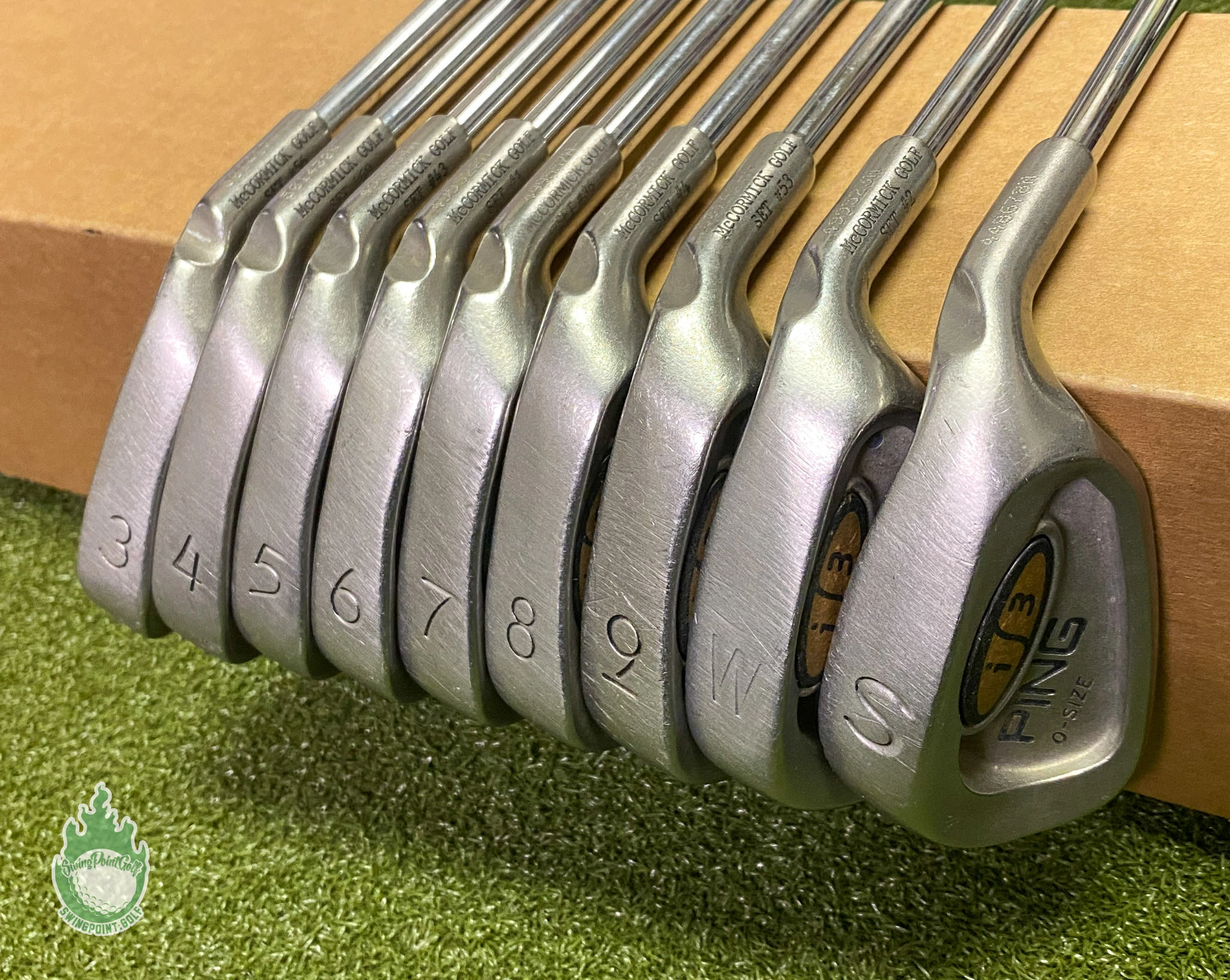 Used Ping Blue Dot I3 O-Size Irons 3-PW/SW JZ Regular Flex Steel Golf Club Set 3 Used Ping Blue Dot I3 O-Size Irons 3-PW/SW JZ Regular Flex Steel Golf Club Set