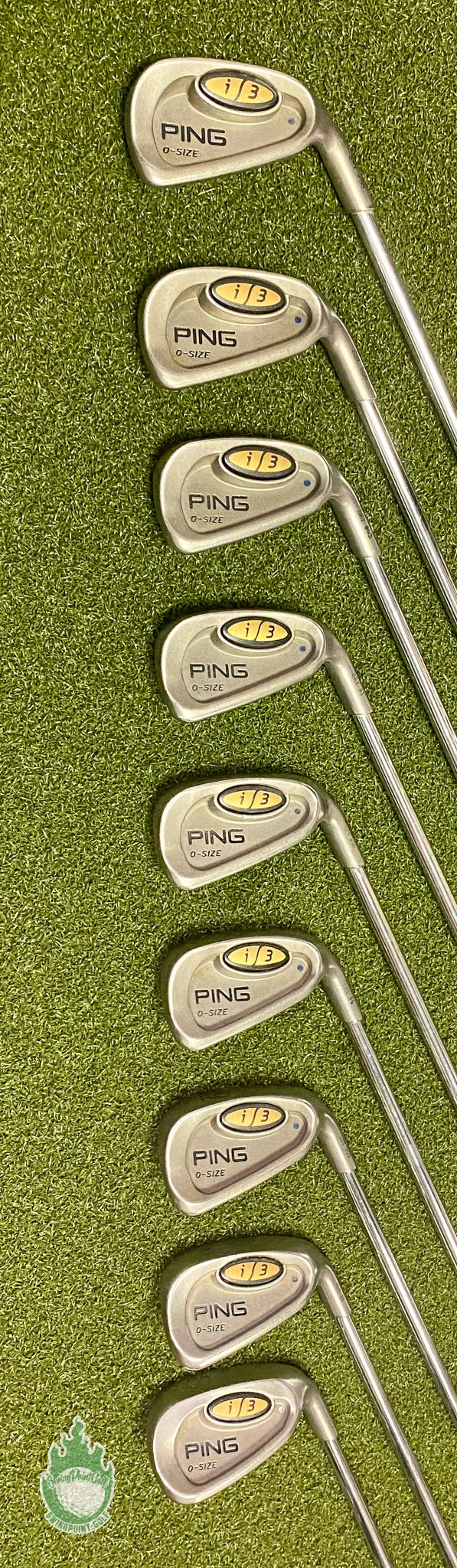 Used Ping Blue Dot I3 O-Size Irons 3-PW/SW JZ Regular Flex Steel Golf Club Set 8 Used Ping Blue Dot I3 O-Size Irons 3-PW/SW JZ Regular Flex Steel Golf Club Set - Image 6