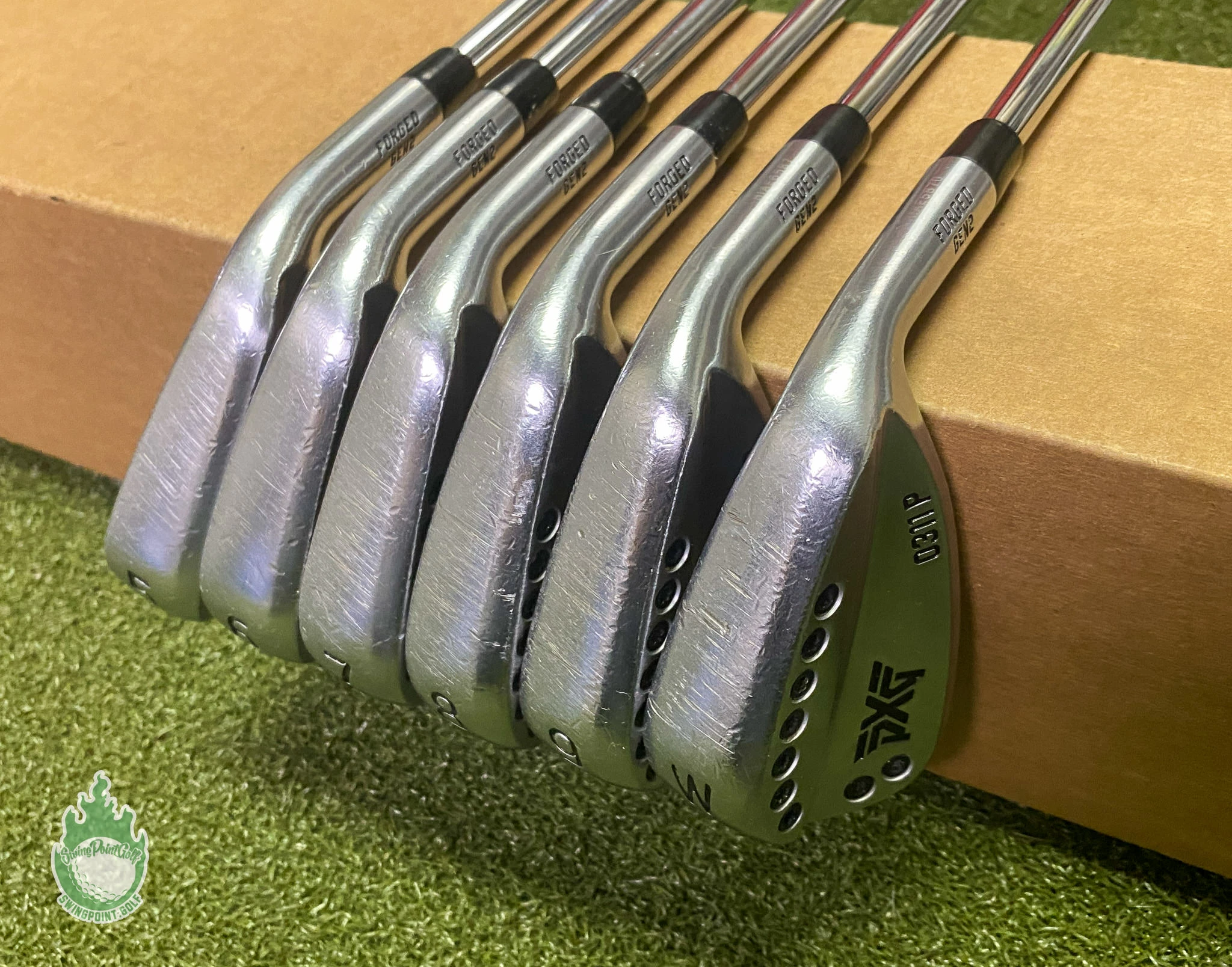 Used RH PXG 0311P Forged Gen 2 Irons 5-PW Tour Issue S400 Stiff Steel Golf Set 3 Used RH PXG 0311P Forged Gen 2 Irons 5-PW Tour Issue S400 Stiff Steel Golf Set