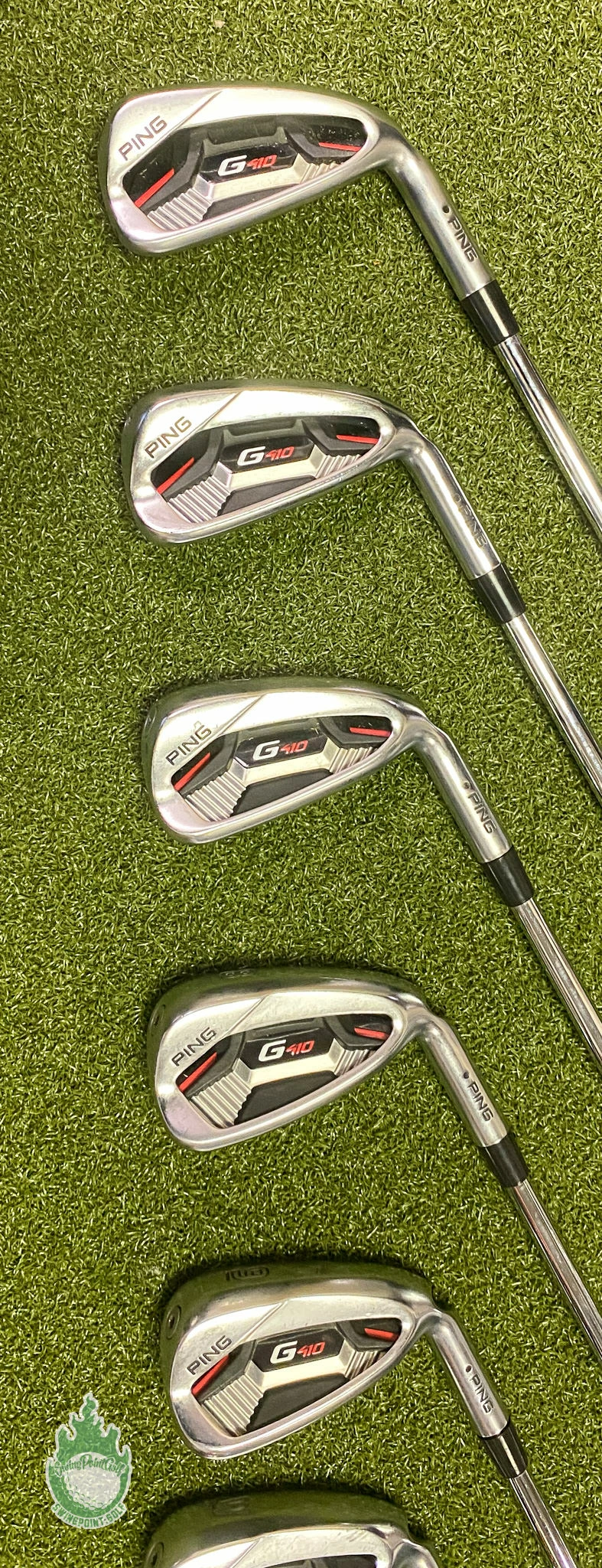 Used RH Ping Black Dot G410 Irons 5-PW/UW AWT 2.0 Regular Flex Steel Golf Set 7 Used RH Ping Black Dot G410 Irons 5-PW/UW AWT 2.0 Regular Flex Steel Golf Set - Image 5