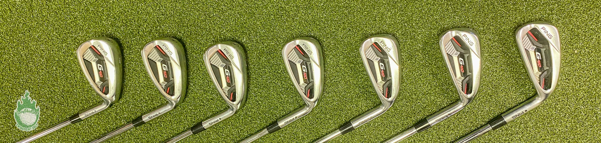 Used RH Ping Black Dot G410 Irons 5-PW/UW AWT 2.0 Regular Flex Steel Golf Set 9 Used RH Ping Black Dot G410 Irons 5-PW/UW AWT 2.0 Regular Flex Steel Golf Set - Image 7