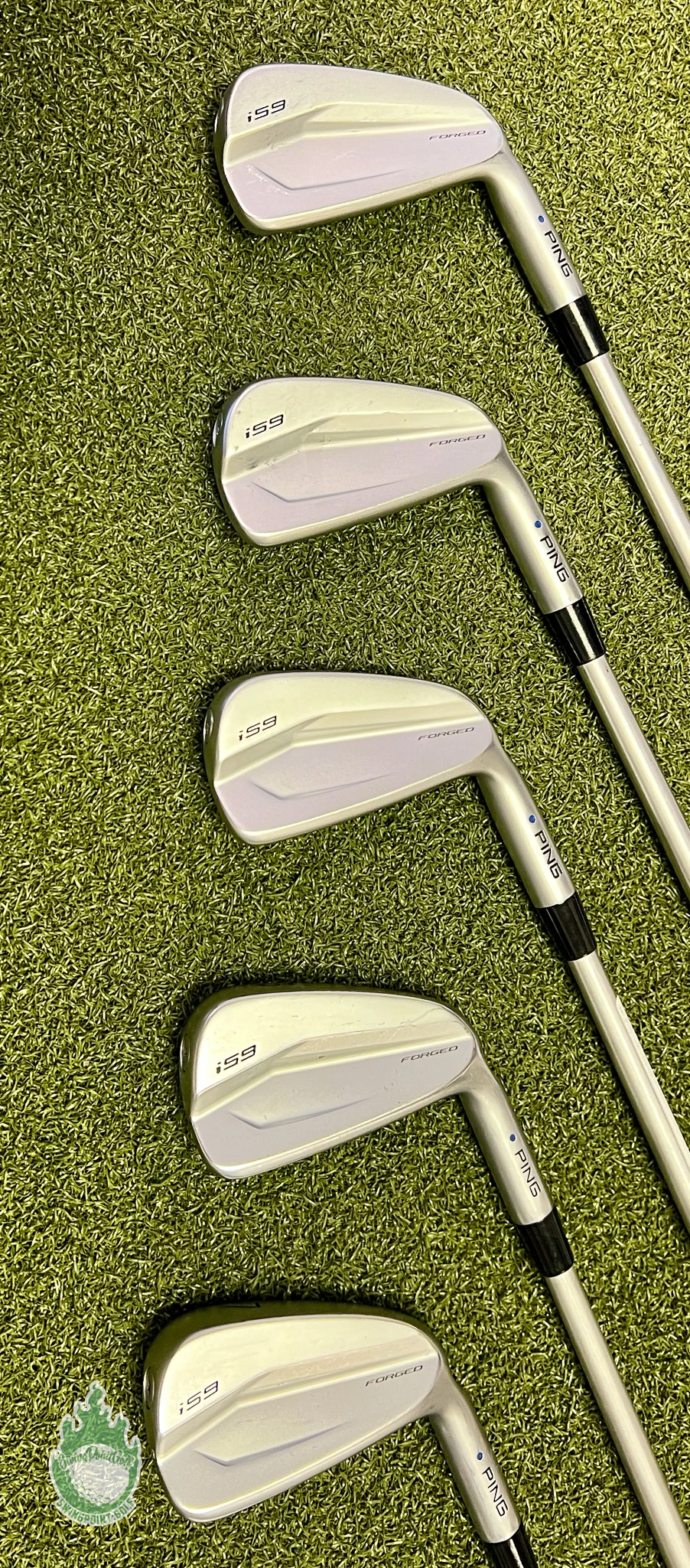 Used RH Ping Blue Dot I59 Forged Irons 3-PW C-Taper 125g Stiff+ Steel Golf Set 11 Used RH Ping Blue Dot I59 Forged Irons 3-PW C-Taper 125g Stiff+ Steel Golf Set - Image 9