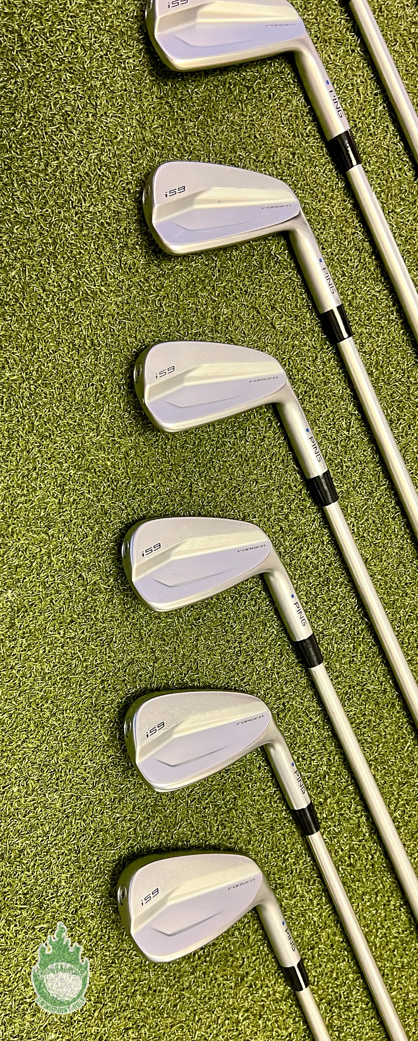 Used RH Ping Blue Dot I59 Forged Irons 3-PW C-Taper 125g Stiff+ Steel Golf Set 10 Used RH Ping Blue Dot I59 Forged Irons 3-PW C-Taper 125g Stiff+ Steel Golf Set - Image 8