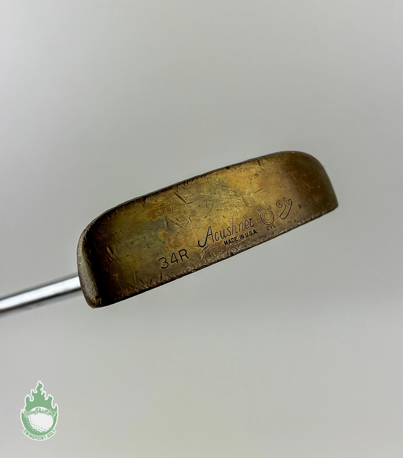 Used Right Handed Acushnet Bullseye Wide Flange 34R 34″ Steel Putter Golf Club 3 Used Right Handed Acushnet Bullseye Wide Flange 34R 34″ Steel Putter Golf Club