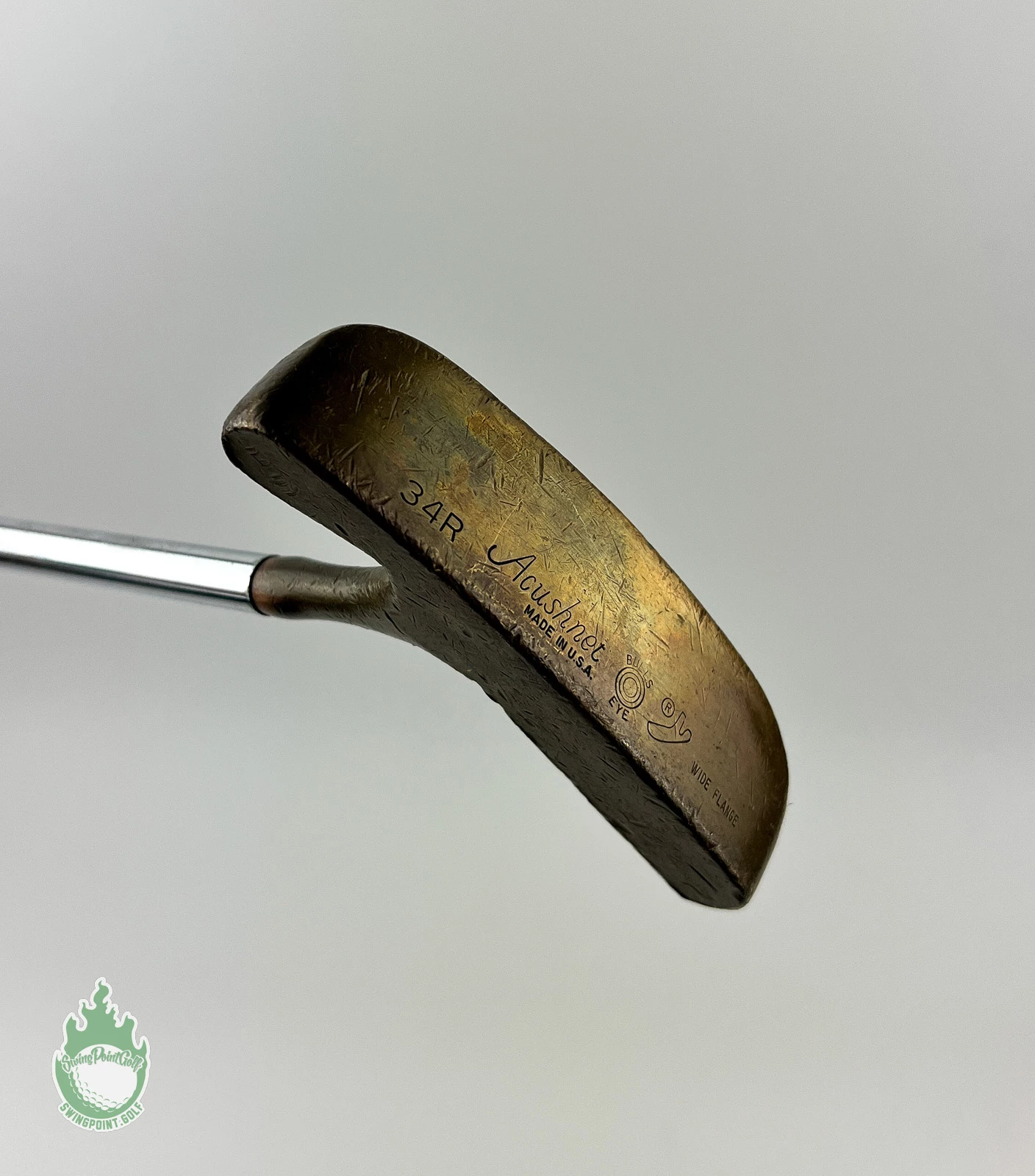 Used Right Handed Acushnet Bullseye Wide Flange 34R 34″ Steel Putter Golf Club 4 Used Right Handed Acushnet Bullseye Wide Flange 34R 34″ Steel Putter Golf Club - Image 2