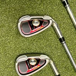 Used RH TaylorMade Burner Plus Irons 5-PW 85g Uniflex Steel Golf Club Set -Callaway Club Shop IMG 3451 1