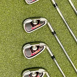 Used RH TaylorMade Burner Plus Irons 5-PW 85g Uniflex Steel Golf Club Set -Callaway Club Shop IMG 3452 1