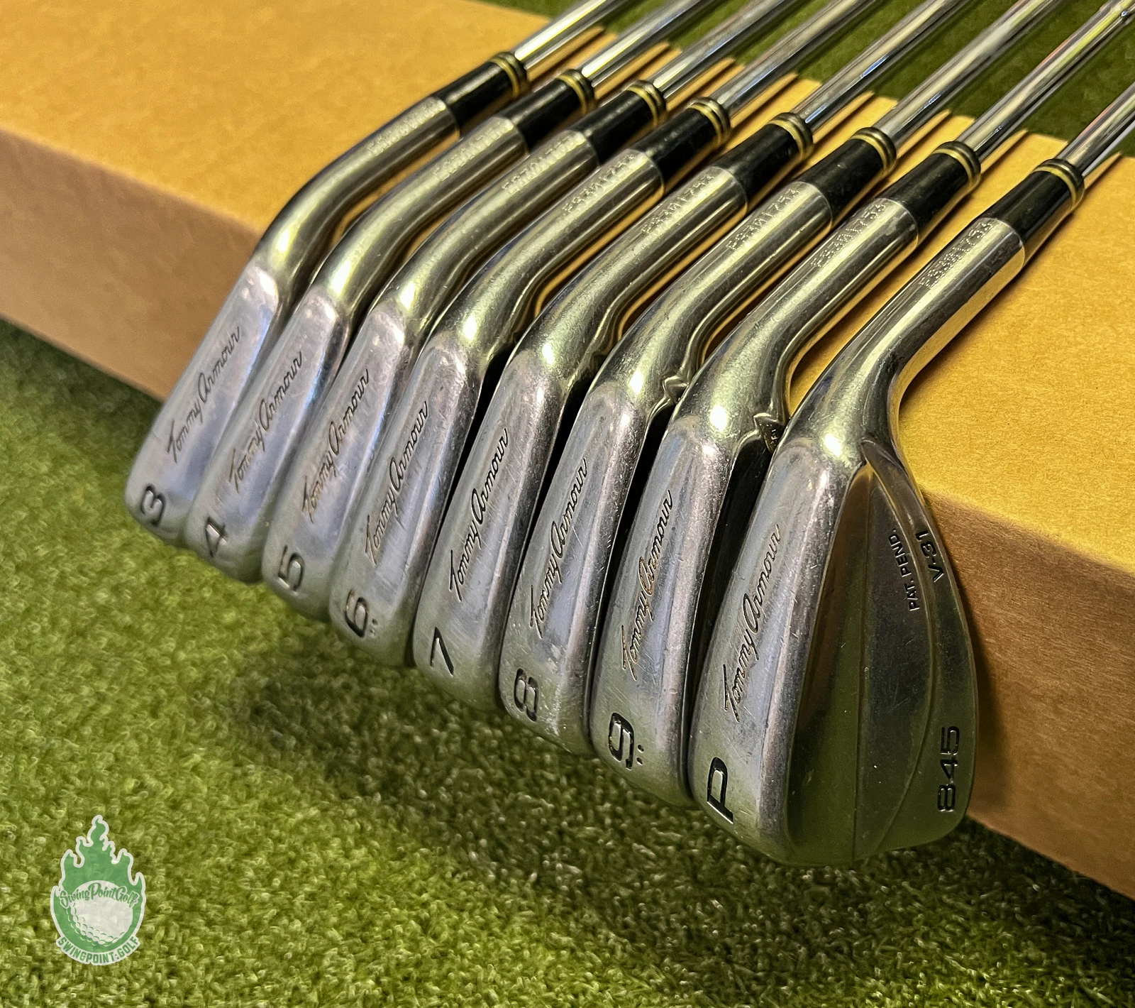 Used RH Tommy Armour 845 V-31 Evo Cavity Irons 3-PW Stiff Flex Steel Golf Set 3 Used RH Tommy Armour 845 V-31 Evo Cavity Irons 3-PW Stiff Flex Steel Golf Set
