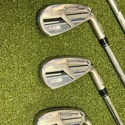 Used RH TaylorMade M5 Irons 4-PW/AW XP 100 S300 Stiff Flex Steel Golf Club Set -Callaway Club Shop IMG 3796 1