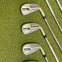 Used RH TaylorMade M5 Irons 4-PW/AW XP 100 S300 Stiff Flex Steel Golf Club Set -Callaway Club Shop IMG 3797