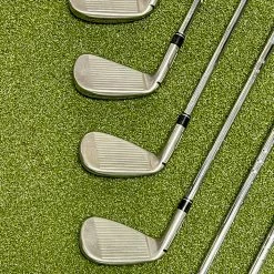 Used RH TaylorMade M5 Irons 4-PW/AW XP 100 S300 Stiff Flex Steel Golf Club Set -Callaway Club Shop IMG 3800