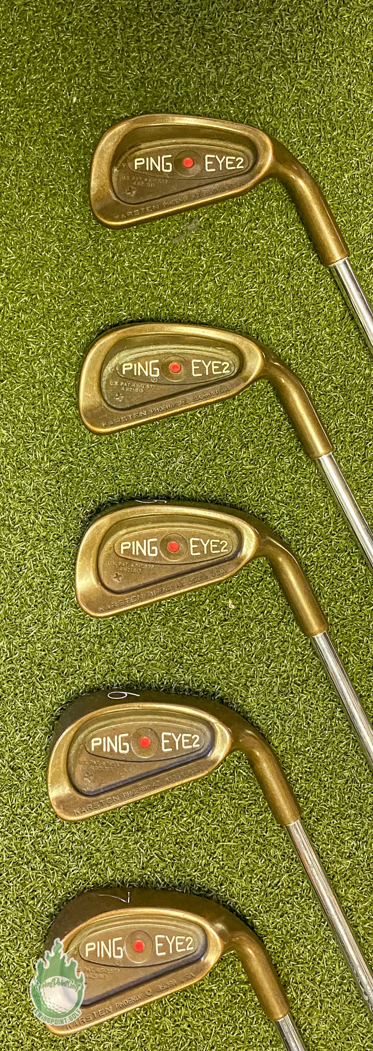 Used RH Ping Red Dot Eye 2 Beryllium Copper Irons 3-PW Stiff Steel Golf Set 11 Used RH Ping Red Dot Eye 2 Beryllium Copper Irons 3-PW Stiff Steel Golf Set - Image 9