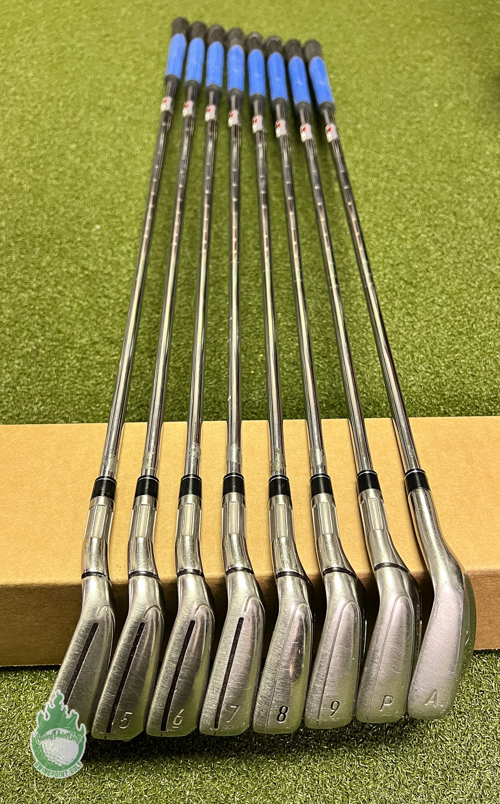Used RH TaylorMade M6 Irons 4-PW/AW KBS MAX 85g Regular Flex Steel Golf Set 13 Used RH TaylorMade M6 Irons 4-PW/AW KBS MAX 85g Regular Flex Steel Golf Set - Image 11