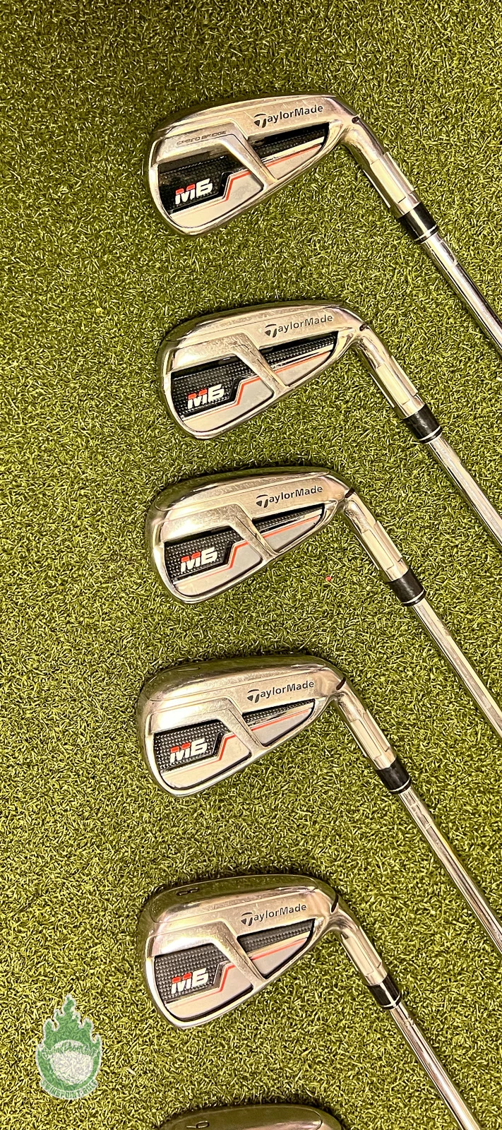 Used RH TaylorMade M6 Irons 4-PW/AW KBS MAX 85g Regular Flex Steel Golf Set 11 Used RH TaylorMade M6 Irons 4-PW/AW KBS MAX 85g Regular Flex Steel Golf Set - Image 9