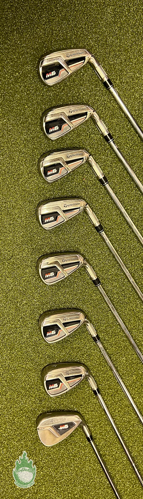 Used RH TaylorMade M6 Irons 4-PW/AW KBS MAX 85g Regular Flex Steel Golf Set 9 Used RH TaylorMade M6 Irons 4-PW/AW KBS MAX 85g Regular Flex Steel Golf Set - Image 7