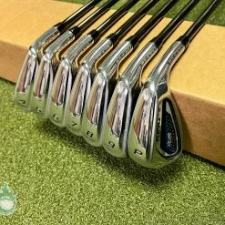 Used RH Cobra King F9 One Length Irons 4-PW $-Taper 120g Stiff Steel Golf Set