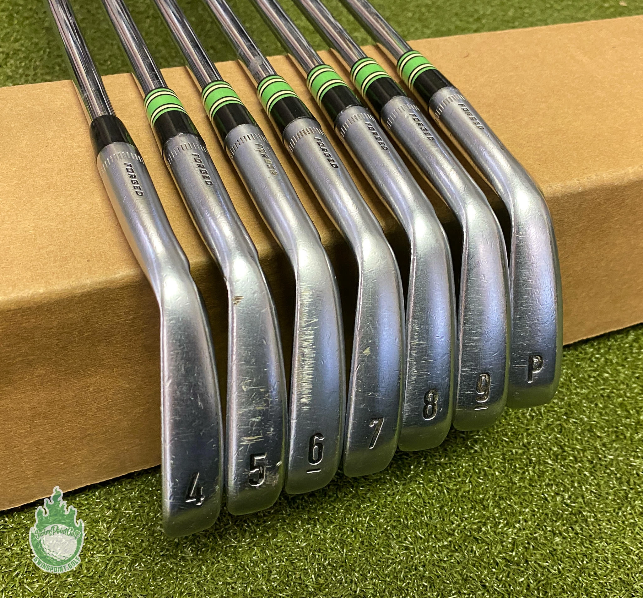 Used RH Callaway APEX MB Forged Irons 4-PW KBS 110g Stiff Flex Steel Golf Set 4 Used RH Callaway APEX MB Forged Irons 4-PW KBS 110g Stiff Flex Steel Golf Set - Image 2