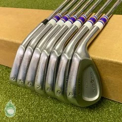 Used RH TaylorMade X-300 FCI Forged Irons 4-PW Stiff Flex Steel Golf Club Set