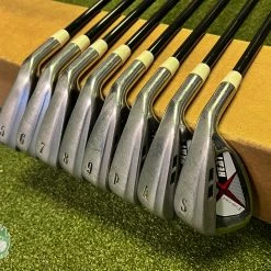 Used RH X-Heat Turbo-Power Irons 5-PW/AW/SW 65g Stiff Flex Graphite Golf Set