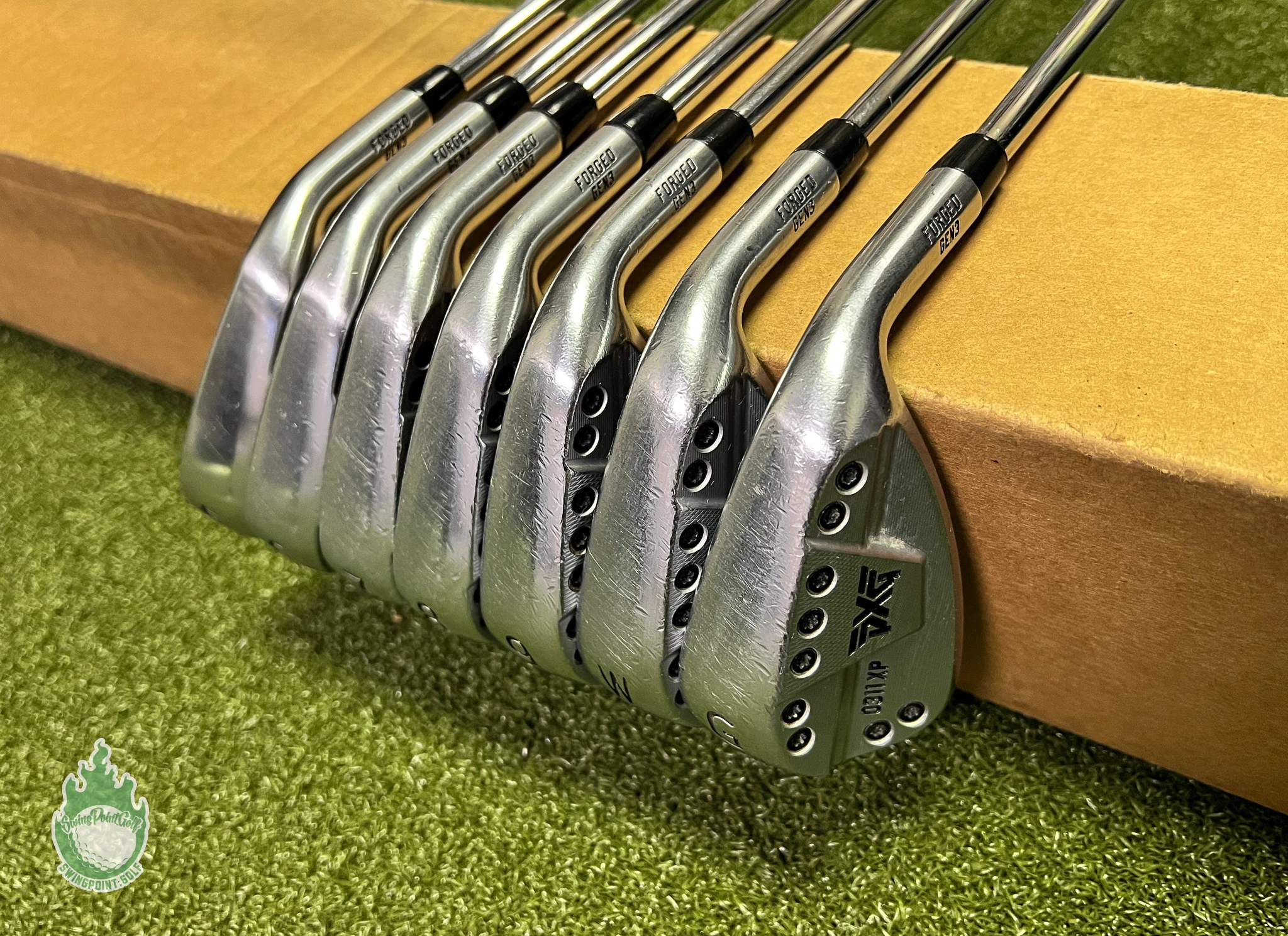 Used RH PXG 0311XP Forged Gen 3 Irons 5-PW/GW Tour 105g Regular Steel Golf Set 3 Used RH PXG 0311XP Forged Gen 3 Irons 5-PW/GW Tour 105g Regular Steel Golf Set