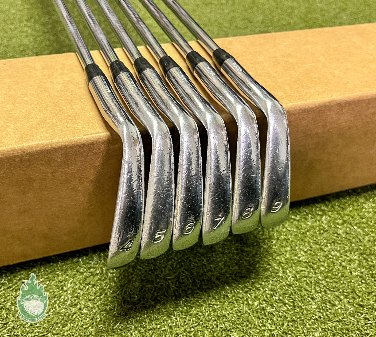 Used Tour Issue TaylorMade 300 Series Forged Irons 4-9 X-Stiff Steel Golf Set 4 Used Tour Issue TaylorMade 300 Series Forged Irons 4-9 X-Stiff Steel Golf Set - Image 2