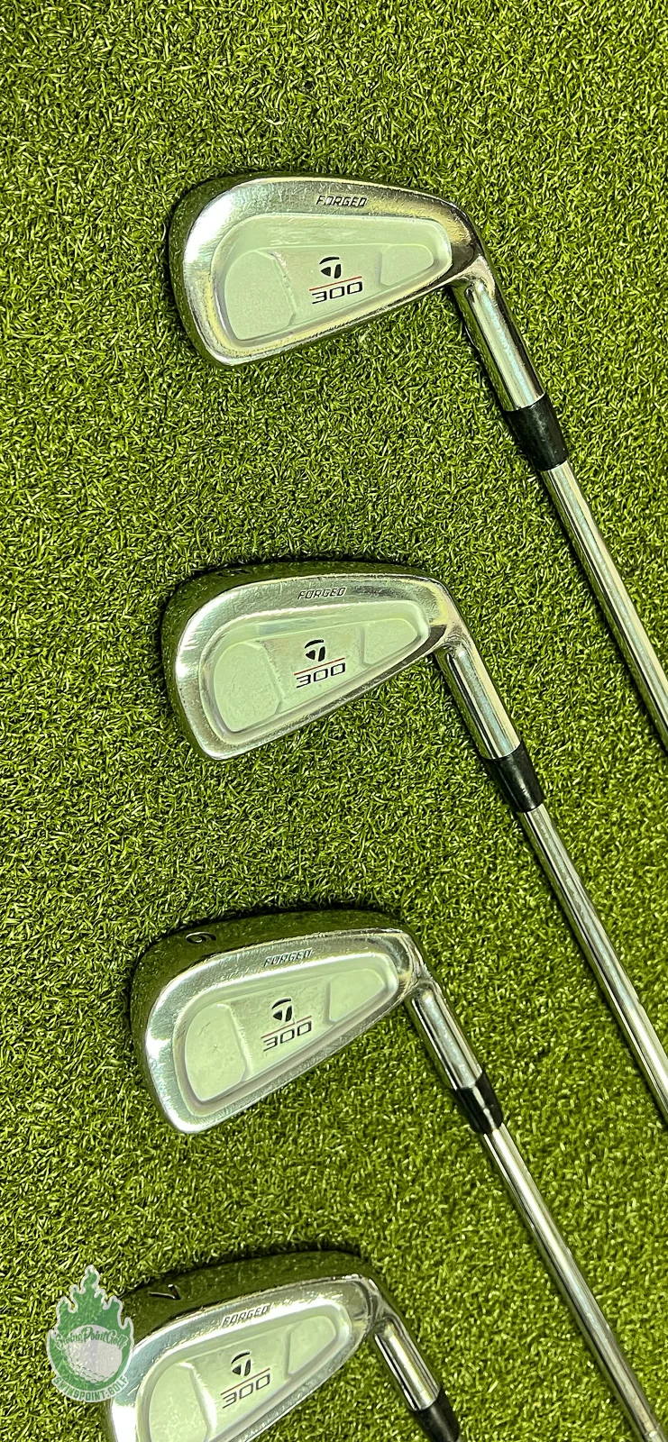 Used Tour Issue TaylorMade 300 Series Forged Irons 4-9 X-Stiff Steel Golf Set 7 Used Tour Issue TaylorMade 300 Series Forged Irons 4-9 X-Stiff Steel Golf Set - Image 5