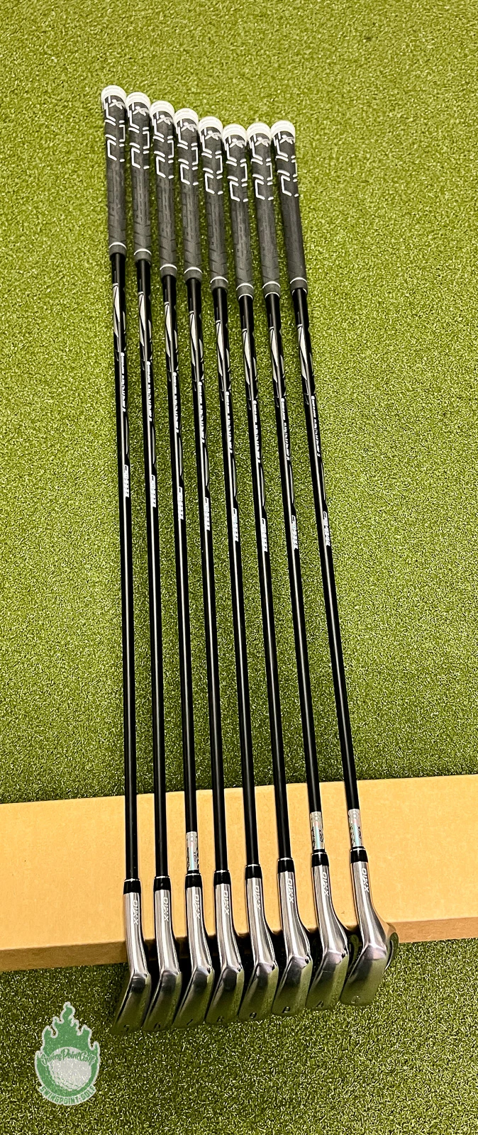 Used XXIO X Black Irons 5-PW/AW/SW AX-1 59g Stiff Flex Graphite Golf Club Set 12 Used XXIO X Black Irons 5-PW/AW/SW AX-1 59g Stiff Flex Graphite Golf Club Set - Image 10