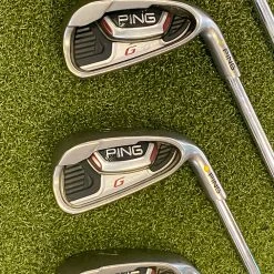 Used RH Ping Yellow Dot G20 Irons 4-PW/UW CFS Stiff Flex Steel Golf Club Set -Callaway Club Shop IMG 7622