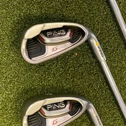Used RH Ping Yellow Dot G20 Irons 4-PW/UW CFS Stiff Flex Steel Golf Club Set -Callaway Club Shop IMG 7623