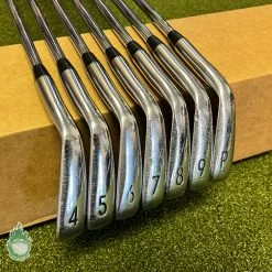 Used RH Titleist T100 Irons 4-PW $-Taper 125g Stiff Plus Flex Steel Golf Set 14 Used RH Titleist T100 Irons 4-PW $-Taper 125g Stiff Plus Flex Steel Golf Set -Callaway Club Shop IMG 8097 1
