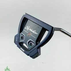 Used Right Handed TaylorMade Spider X Navy 34″ Putter Black Steel Golf Club