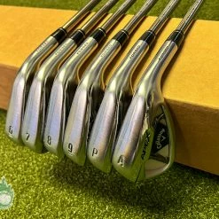 Used Callaway APEX Forged ’21 Irons 6-PW/AW Recoil ZT9 Stiff Graphite Golf Set