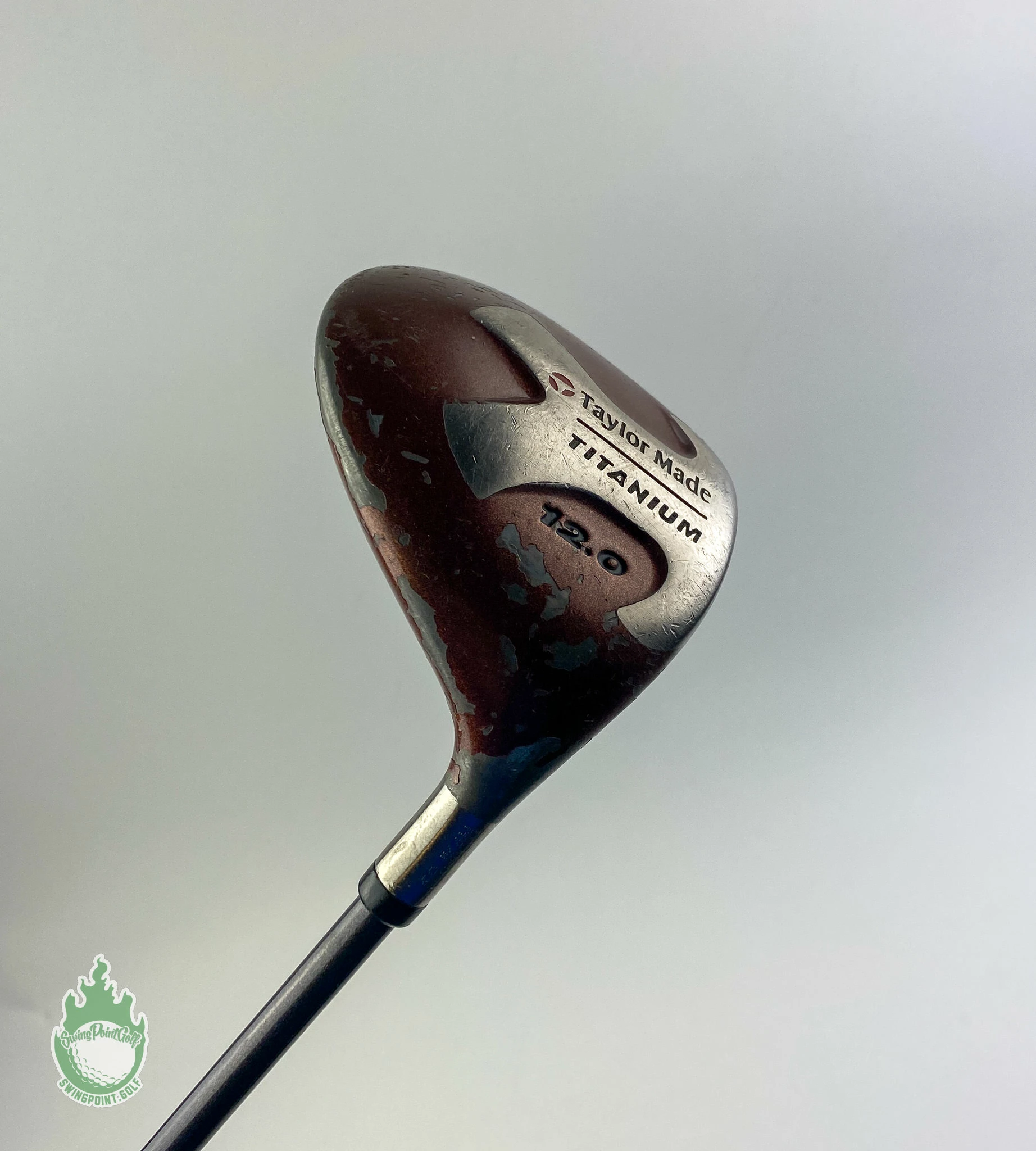 Used RH TaylorMade Titanium Driver 12* 90g Bubble Shaft Regular Flex Graphite 4 Used RH TaylorMade Titanium Driver 12* 90g Bubble Shaft Regular Flex Graphite - Image 2