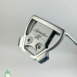 Used TaylorMade Spider X Platinum/White 35″ Putter Steel Golf Club W/ Headcover