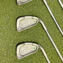 Used RH Ping Green Dot Zing 2 Irons 3-PW ZZ Lite Stiff Flex Steel Golf Club Set -Callaway Club Shop IMG 9538 1
