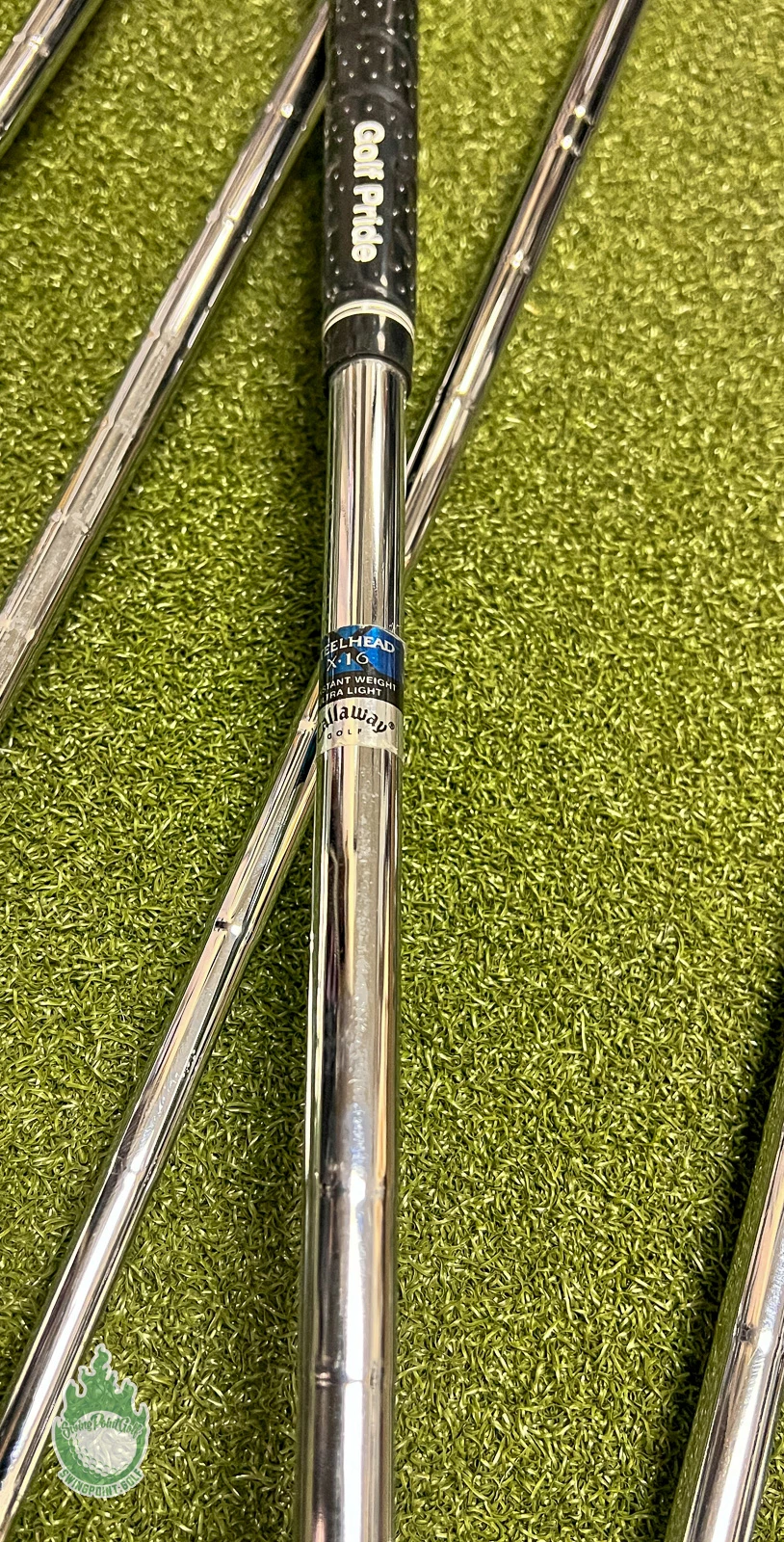 Used Right Handed Callaway Steelhead X-16 Irons 3-PW Uniflex Steel Golf Set 7 Used Right Handed Callaway Steelhead X-16 Irons 3-PW Uniflex Steel Golf Set - Image 5