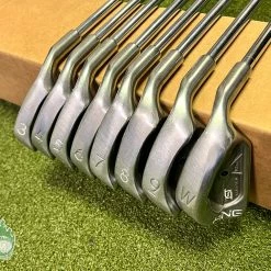 Used Right Handed Ping Black Dot ISI Irons 3-PW JZ Stiff Flex Steel Golf Set