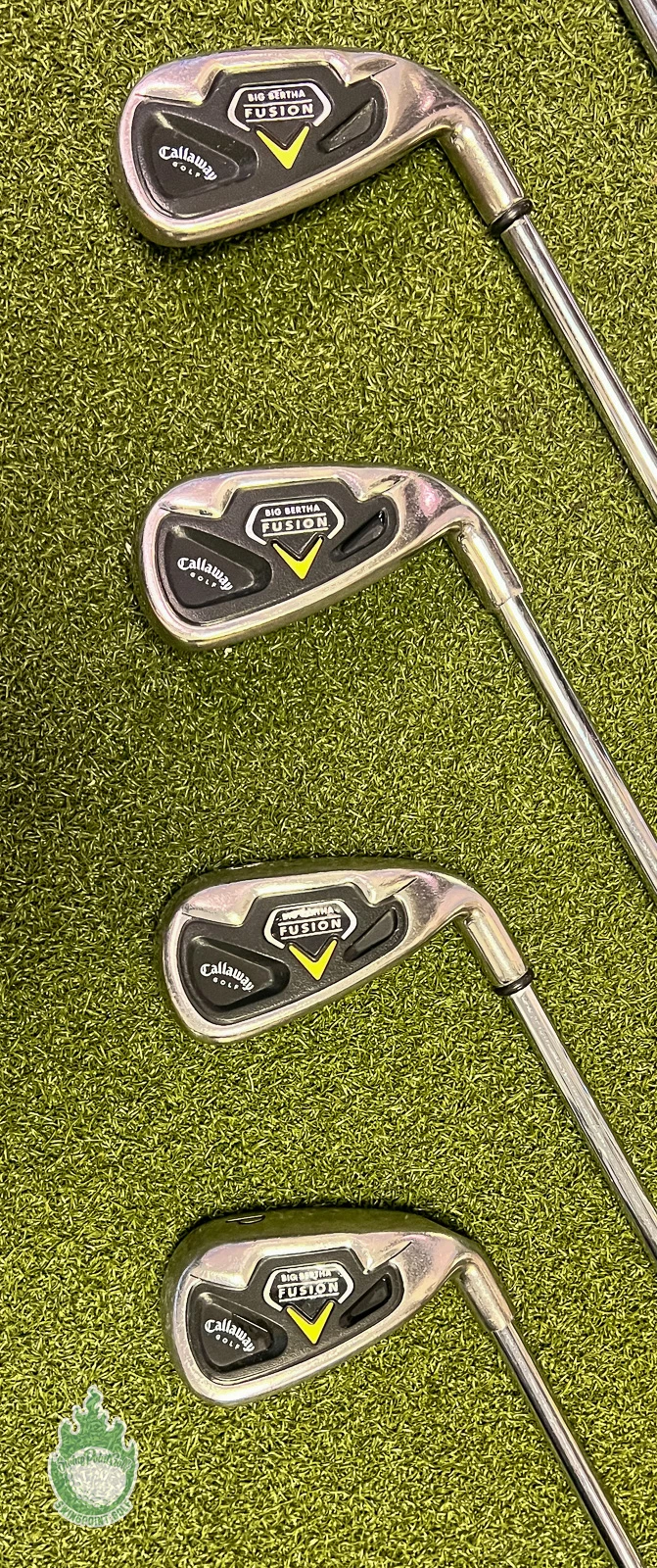 Used RH Callaway Big Bertha Fusion Irons 5-PW Uniflex Steel Golf Club Set 10 Used RH Callaway Big Bertha Fusion Irons 5-PW Uniflex Steel Golf Club Set - Image 8