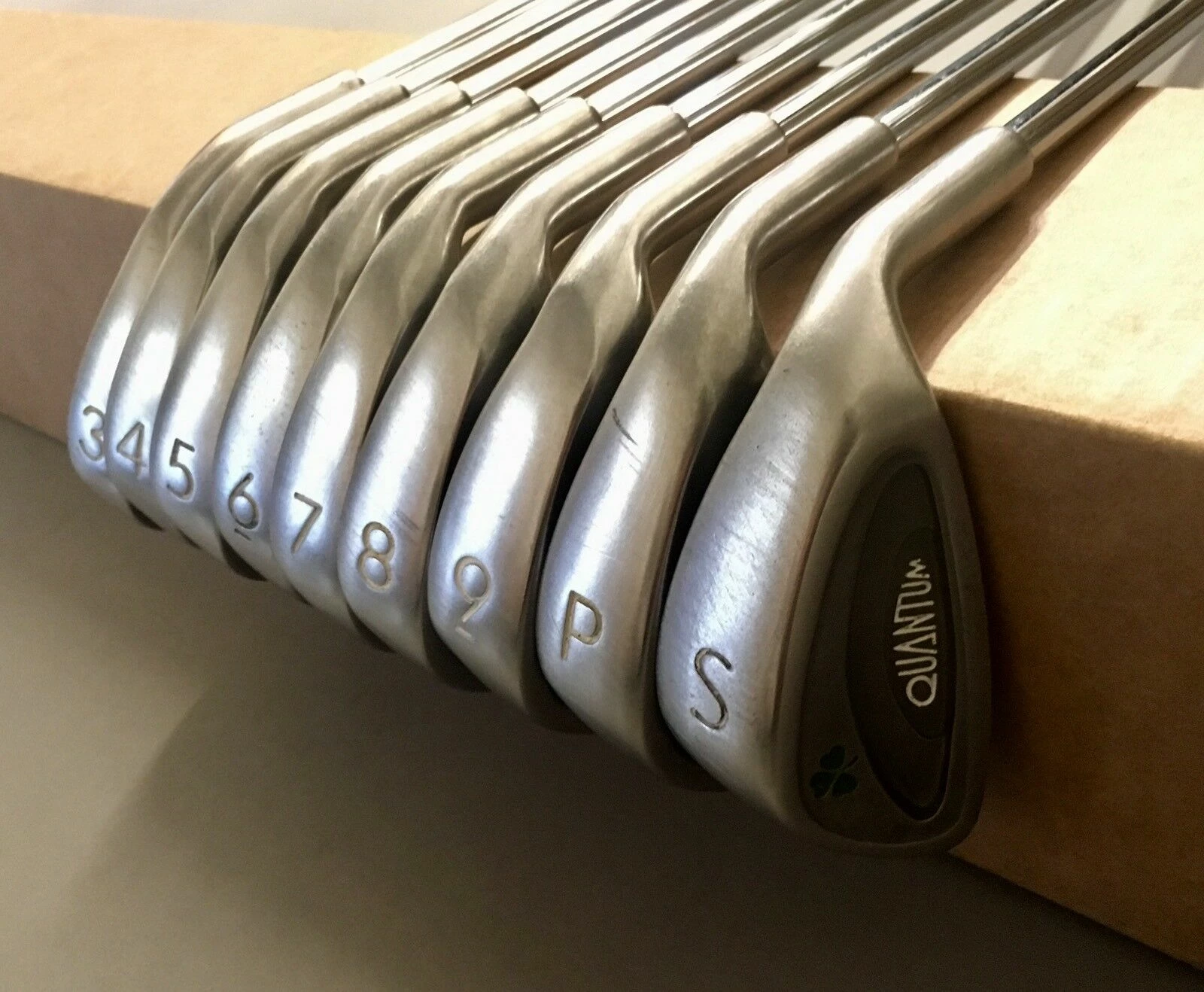 Used RH Shamrock Quantum Irons 3-PW/SW Mac Golf Stiff Flex Steel Golf Club Set 3 Used RH Shamrock Quantum Irons 3-PW/SW Mac Golf Stiff Flex Steel Golf Club Set